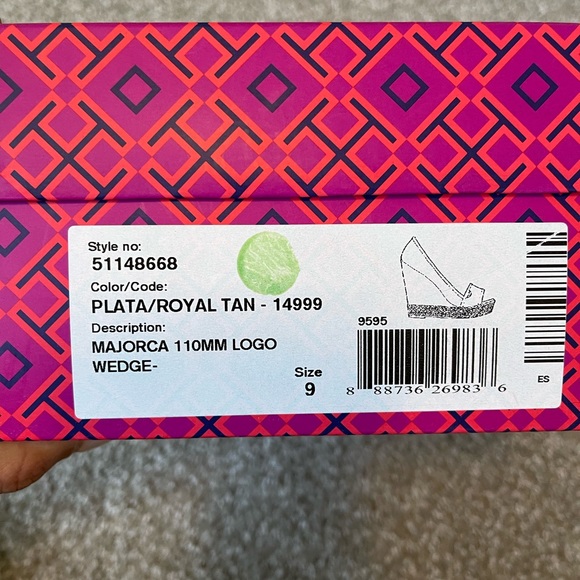Tory Burch Majorca Wedge Shoe size 9 - Picture 7 of 9